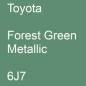 Preview: Toyota, Forest Green Metallic, 6J7.